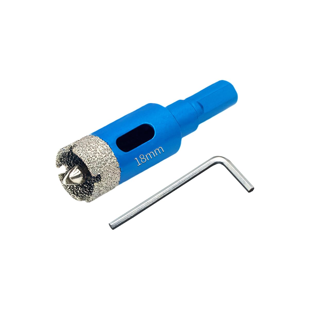 Diamond Hole Saw 18mm with Pilot Center Drill Bit, Vacuum Brazed Diamond Core Hole Cutter for Tile, Porcelain, Glass, Ceramic, Marble