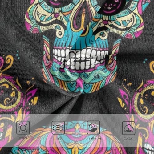 Skulls Paisley Floral Black Little Girl Panties Girls Underwear Toddlers Cotton Colorful Briefs Kids Undies 2t3