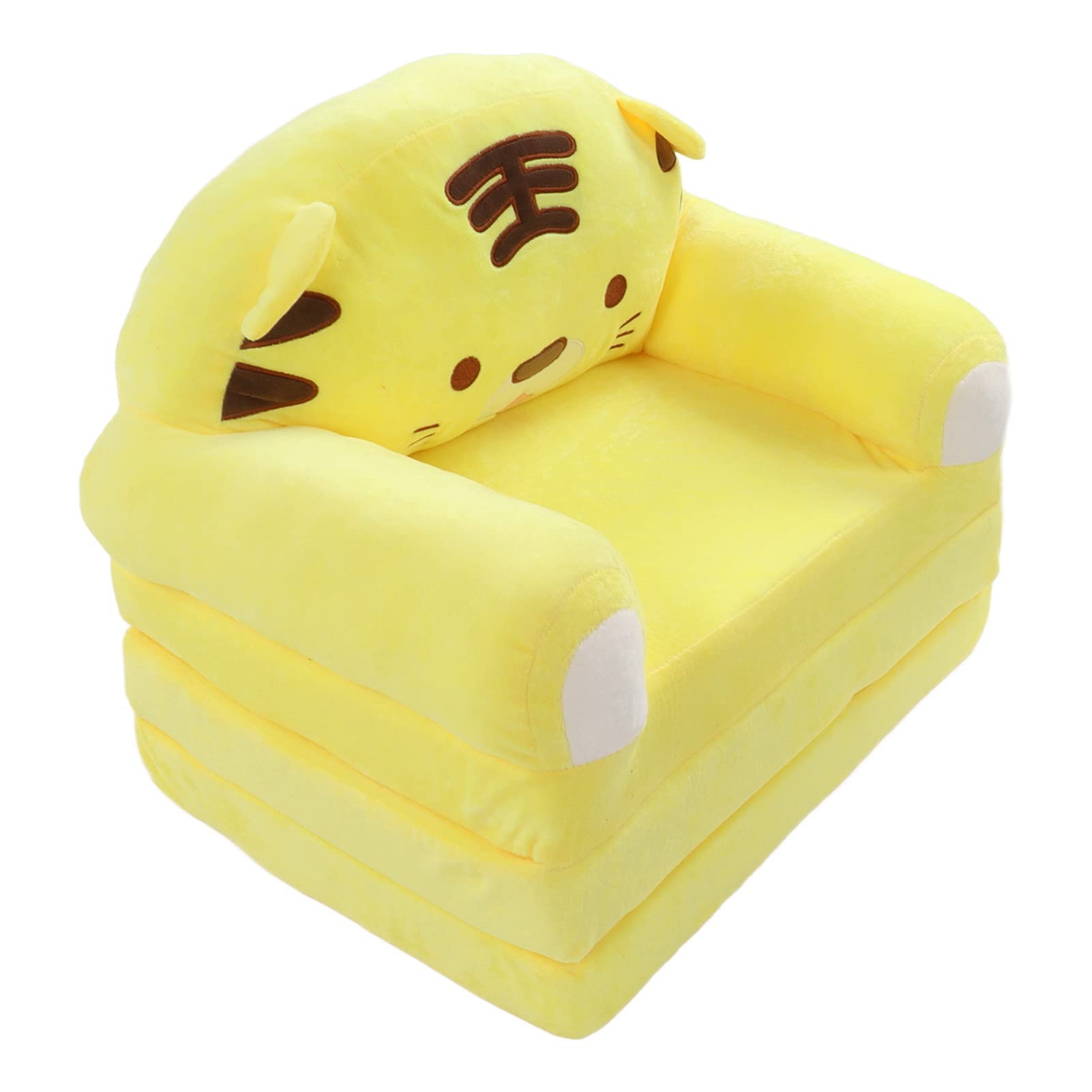 Pluche Opvouwbare Kinderbank, Kinderbank Rugleuning Fauteuil Bed, Cartoon Gestoffeerde Bank Stoel 2 in 1 Klap Open Voor Baby Peuter Jongens Meisjes Schattige Luie Bank,G