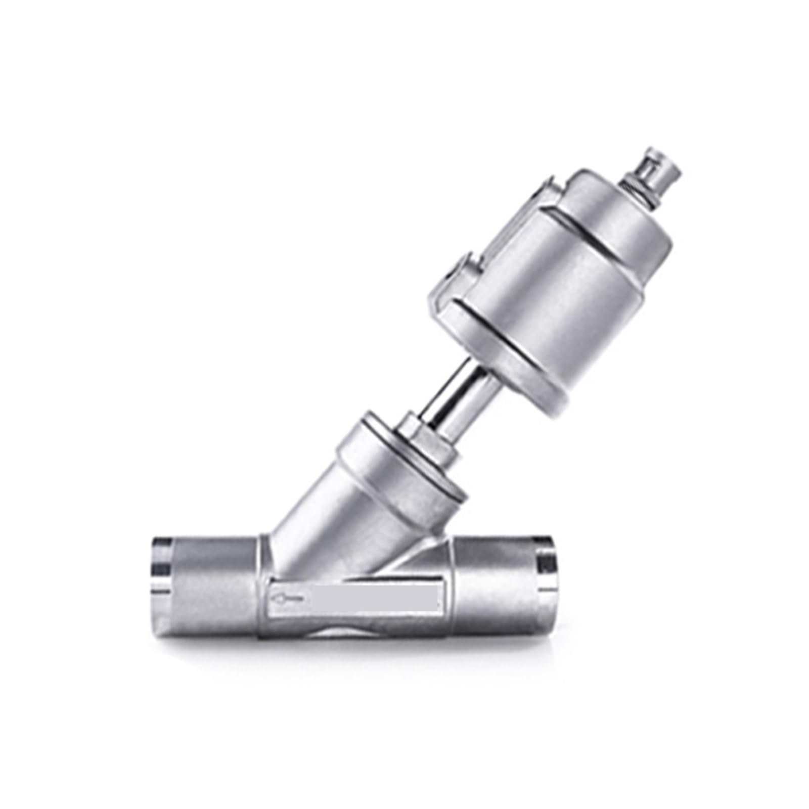 Sitzventil 1/2" 3/4" 1" Innengewinde Y Typ Pneumatisches Winkelsitzventil DN15 DN20 Edelstahl Schweißen/Klemme Hochtemperaturdampf Ventilzubehör(DN25,Thread_Stainless Steel)
