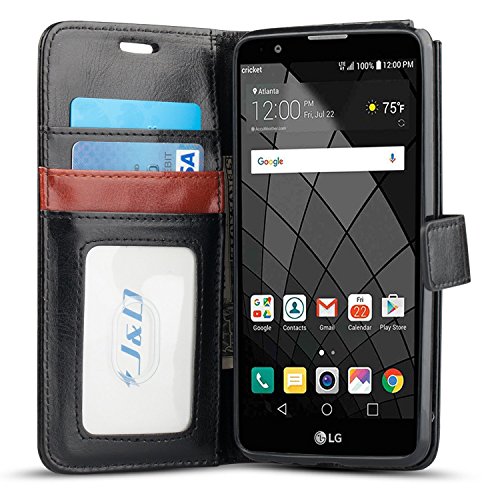 J&D Case Compatible for LG Stylus 2 LG Stylo 2 LG Stylo 2V LG Stylo 2 Plus Case, Wallet Stand Slim Fit Heavy Duty Protective Shockproof Flip Cover Wallet Case for LG Stylo 2 Stylus 2 Wallet Case