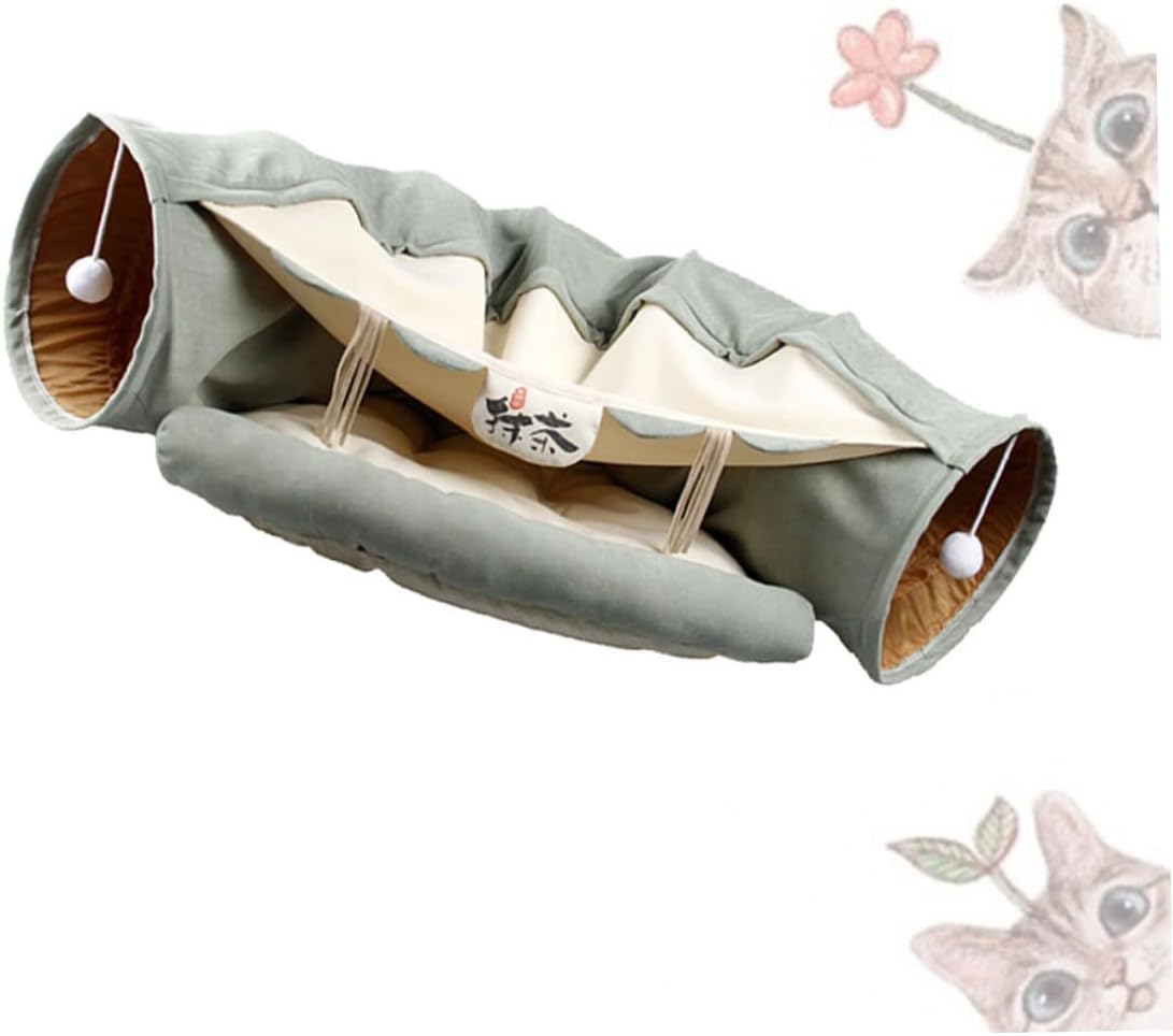 Yardwe Nest Kitten Toys for Indoor Cats Cat Bed Tunnel Interactive Pet Playing Tube Collapsible