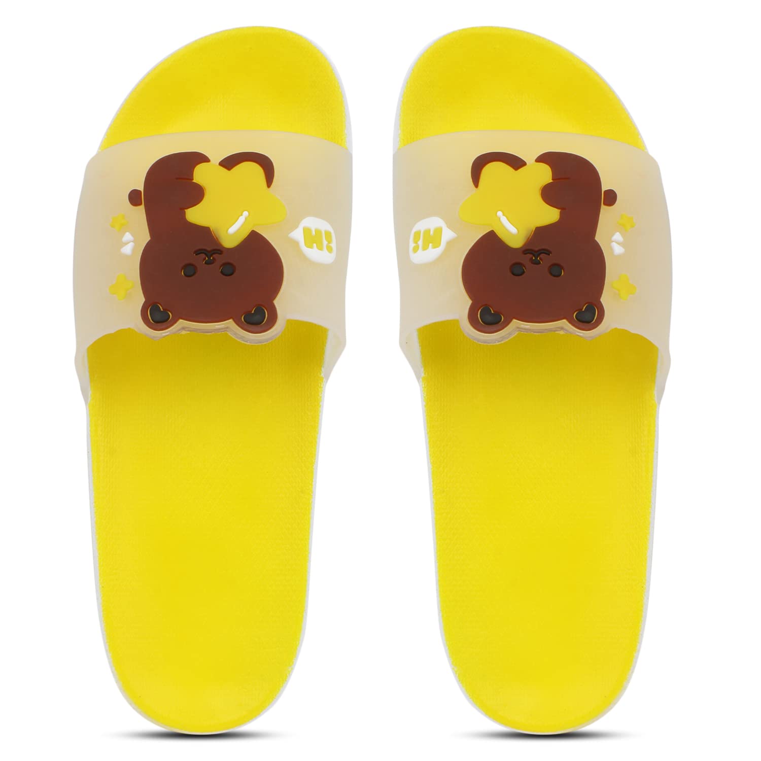Pampy Angel Cute Bears Womens Flip Flops Slides Back Open Household Comfortable Slippers Yellow,37 (Euro) (B0BC1YBHTW) Amazon Price History, Amazon Price Tracker