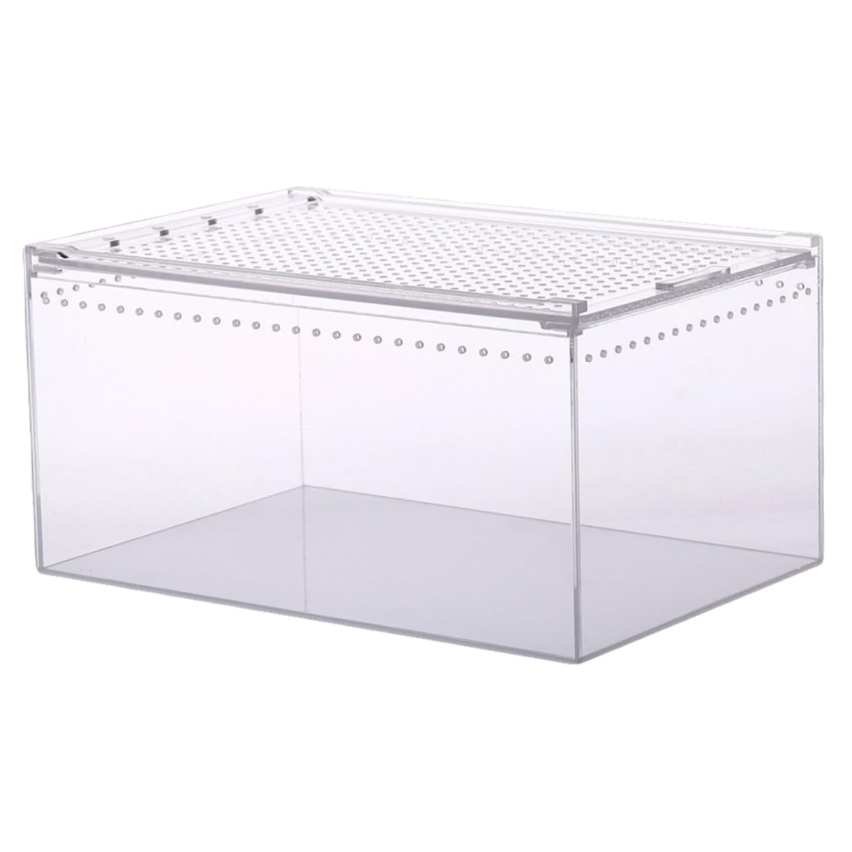 Caja de Alimentación Acrílica Transparente a Prueba de Fugas | Montaje, Espacio Amplio, Fácil Acceso para Comida y Agua, Apta para Cangrejo Ermitaño y Tortuga