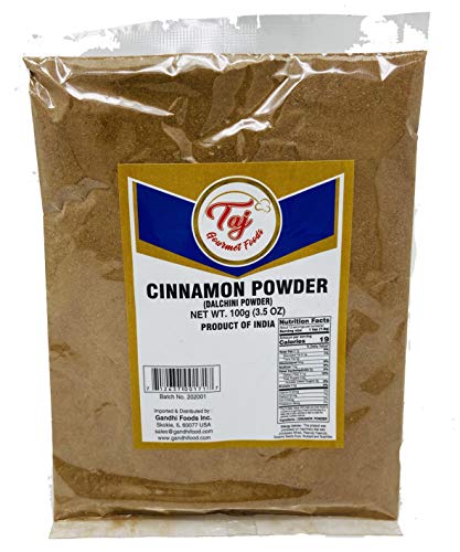 TAJ Premium Indian Cinnamon Powder, Cinnamon Stick Powder, (3.5 Ounce)