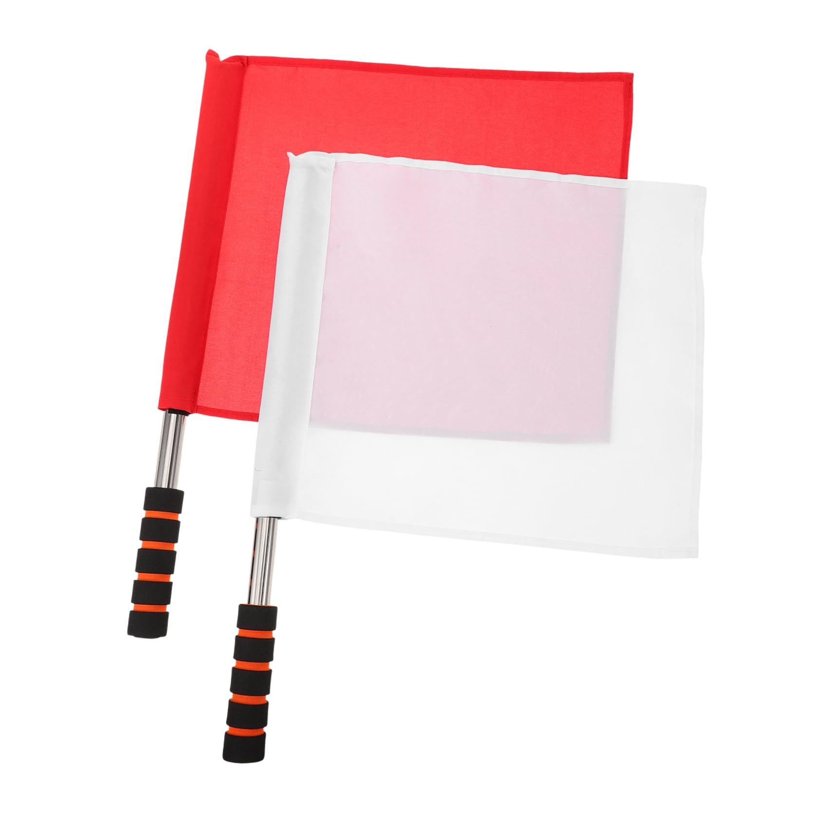 2pcs Referee Border Flag Stadium Seating for Bleachers Finsihing Soccer Flag Referee Hand and White Soccer Cards Toddler Water Bottle Stick Stainless Steel Utensils Fan