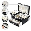 Dajasan Jewelry Boxes for Women Girls, Jewelry Organizer Box, 3 Layers Jewelry Storage Organizer for Earring, Ring, Necklace, Bracelets (Black) #1