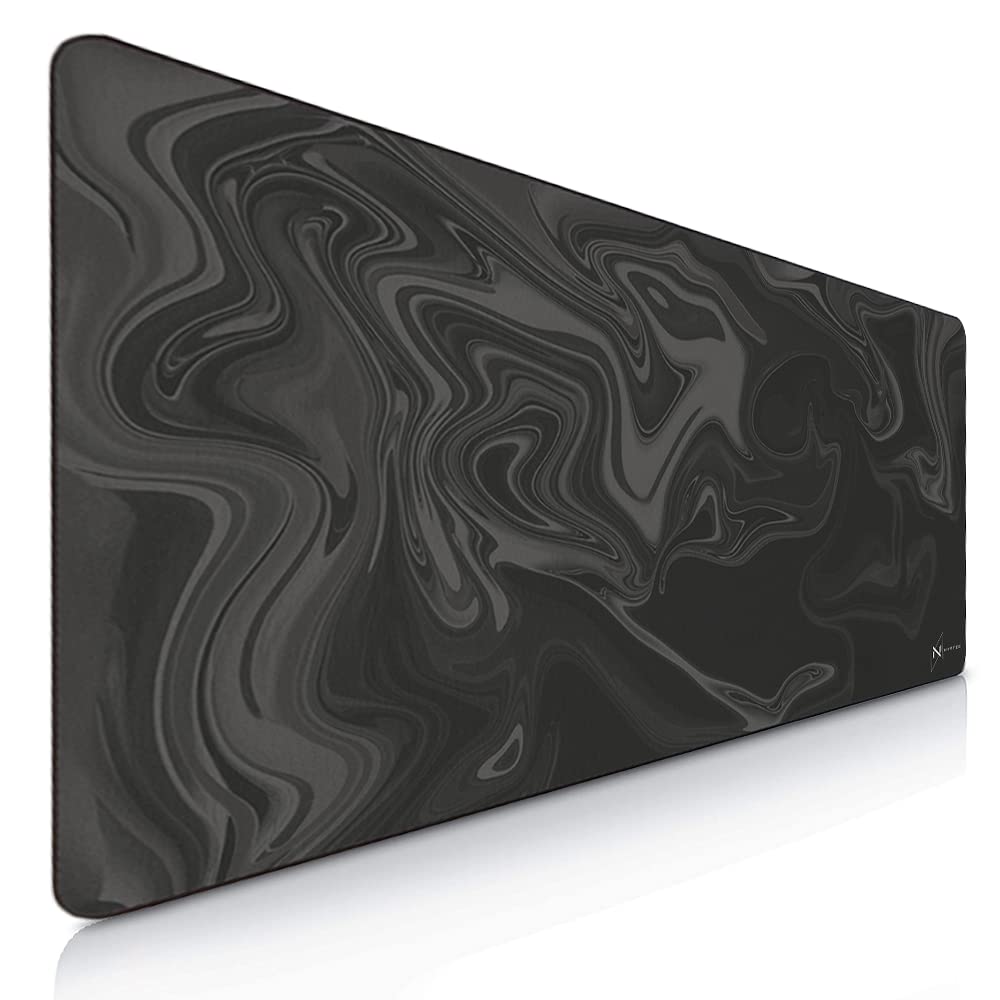 NYFTER Tapis de souris de jeu 3XL Nyfpad XXXL de qualité supérieure - 1200 x 600 mm - Design liquide - Sans ondulations - Bords cousus extra - Grande glisse