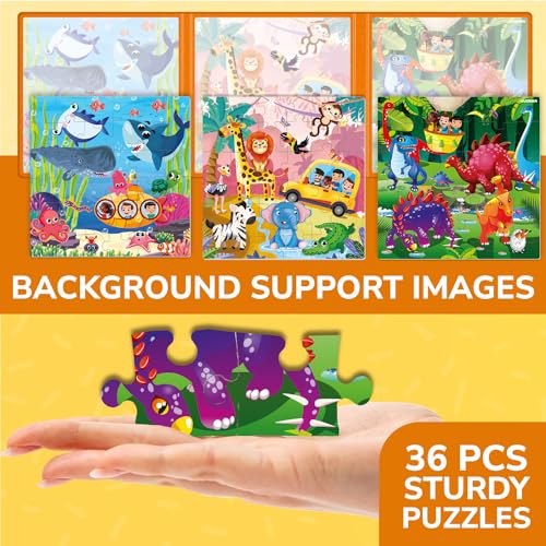 Magnetic Puzzles for Toddlers 3-5 - Kids Travel Toys for Boys and Girls by Quokka - Used condition - Image 4