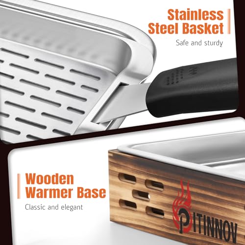 Grill Basket Set, 3pcs Stainless Steel Grill Topper Pans for Outdoor Grill with BBQ Prep Tray, Grilling Baskets Barbecue Accessories for Vegetables, Fish, Meat, and Seafood - Gifts for Men Dad Husband