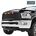 EAG Replacement ABS Upper Grille Front Hood Grill - Matte Black - with Amber LED Lights Fit for 10-12 Ram 2500/3500 Heavy Duty