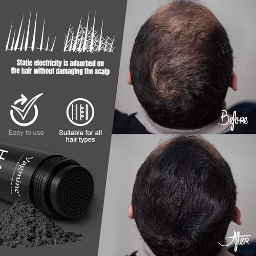 Image of VAGMINE Hair Fiber Medium Brown for Men & Women | 27.5g | Instantly Covers Thinning Hair & Bald Spots | Natural Look & Long-Lasting Hold | Easy to Apply | Suitable for All Hair Types