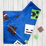 Minecraft Official Creeps Fleece Throw | Creeper Design Super Soft Blanket | Perfect for Any...