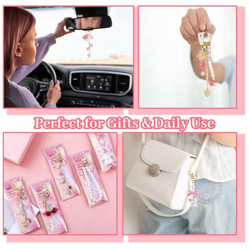 Image of Wurosi 680 Pcs Keychain Making Kits, Pink DIY Bag Charm Kit, 78.74 Inch Chains, Key Chain Hooks, Jump Rings, Lobster Clasps, 225 Charms & Letter, Tools, Great for a Custom Gift, Party, or Family Activ