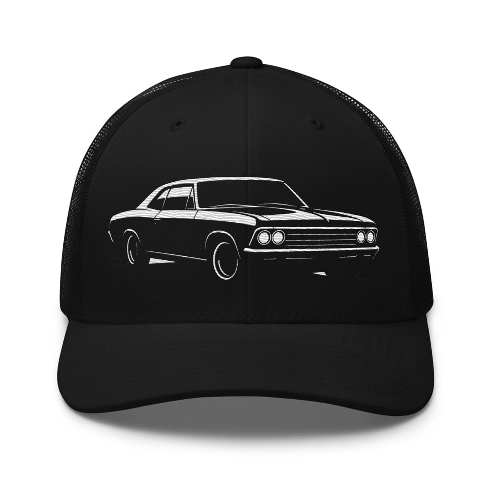 1966 Chevelle SS Trucker Hat – klasyczna haftowana czapka baseballowa Muscle Cars, retro Chevy, prezent dla facetów z samochodu