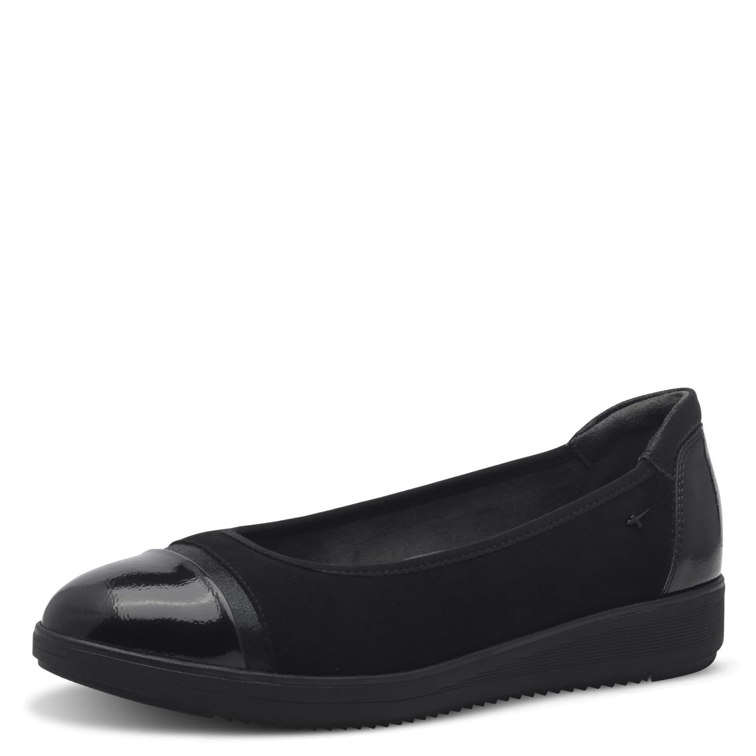 Tamaris Comfort Women’s Ballerinas Round Toe Comfortable, Black, 5 UK