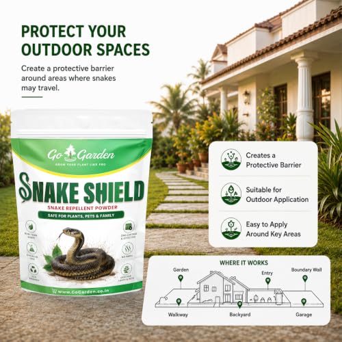 Image of Go Garden Snake Repellent for Outdoors | Snake Repellent Powder for Home, Garden, Farm & Yard | Snake Away Granules for Outdoor Protection 900 G