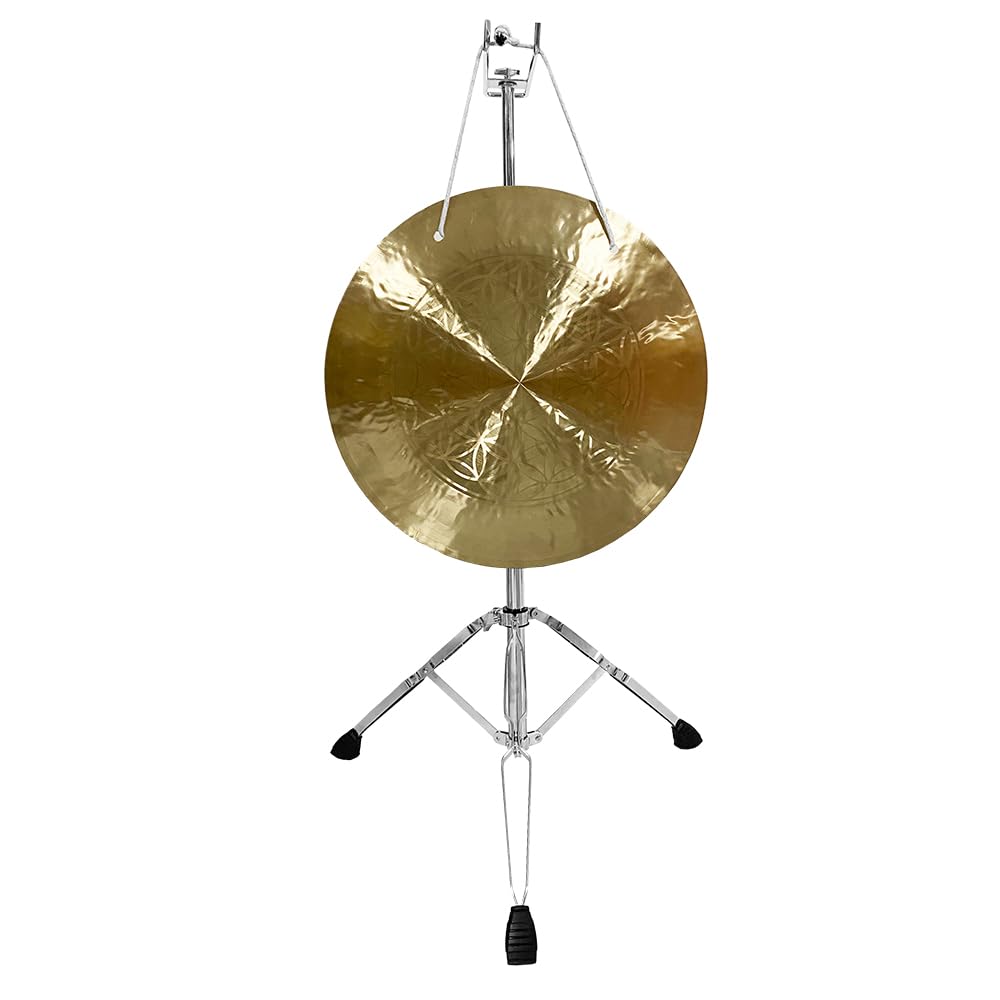 Arborea Portable Gong Stand for 90cm Gongs Stainless Steel Durable Easy to Set Up and Hang Gongs For Meditation, Sound Healing Therapy and Yoga Gong Stand