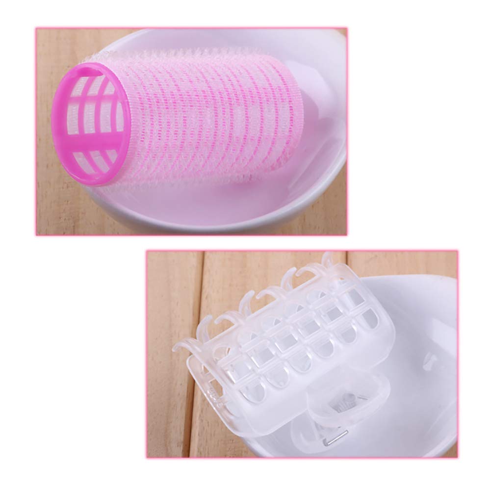 Yinhing Samoprzylepne Lokówki do Włosów Rolki Samoprzytrzymujące Antypoślizgowa Spinka do Włosów z Tworzywa Sztucznego do Salonu Domowego (PINK)