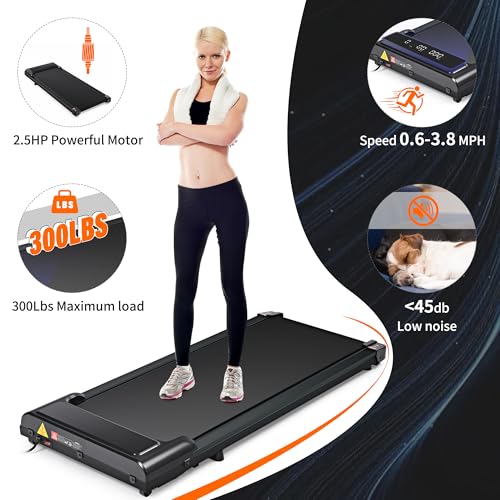 Under Desk Treadmill 2.25 hp plegable para oficina miniatura 2