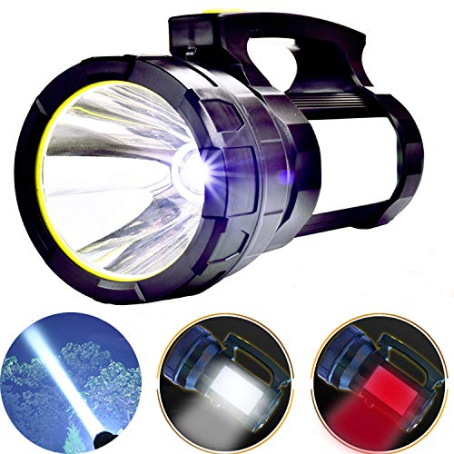 Odear Handheld Spotlight Super Bright 6000 Lumens Portable Rechargeable LED Searchlight Lantern Flashlight Waterproof Spot lamp for Hunting Hiking Camping