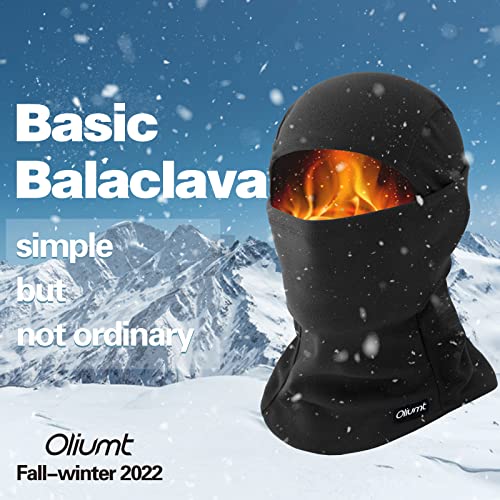 Oliumt Balaclava Ski Mask, Warm, Breathable & Lightweight, Full Coverage Fleece Winter Face Mask For Men & Women (Black,Black) #TOP5