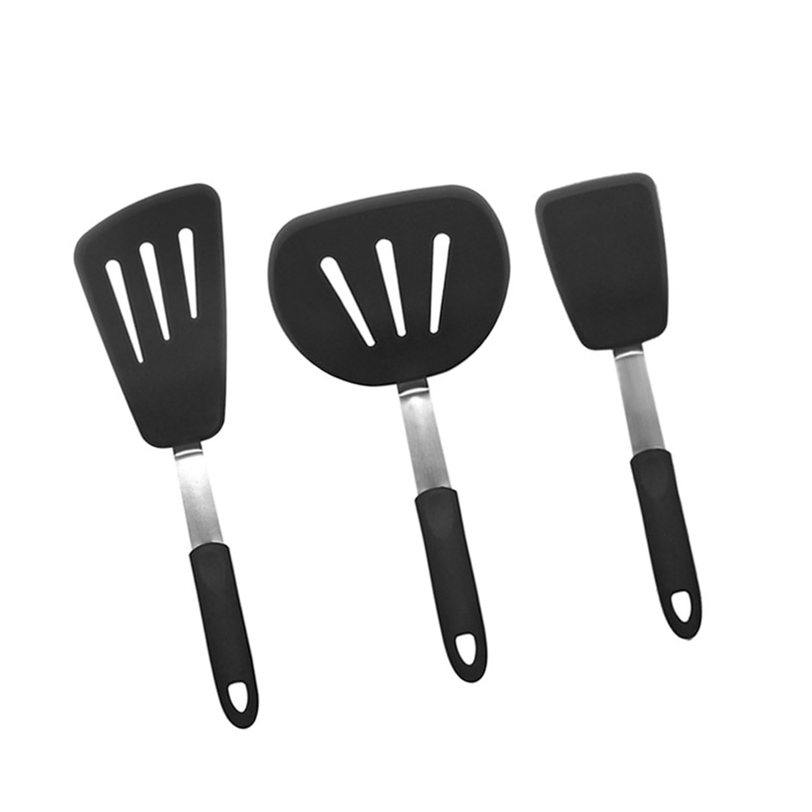Jazuaiao Silicone Spatula Slotted Turner, for Nonstick Cookware Easy to Clean with Ergonomic Handle Kitchen Tool