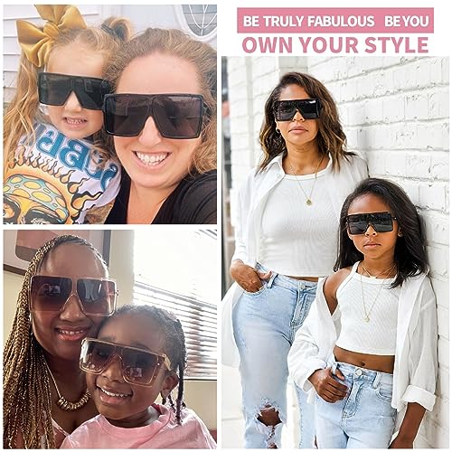 Mother Daughter Son Sets, Mommy & Me Matching Sunglasses, Oversized Square Sunglasses for Women, Birthday Glasses2