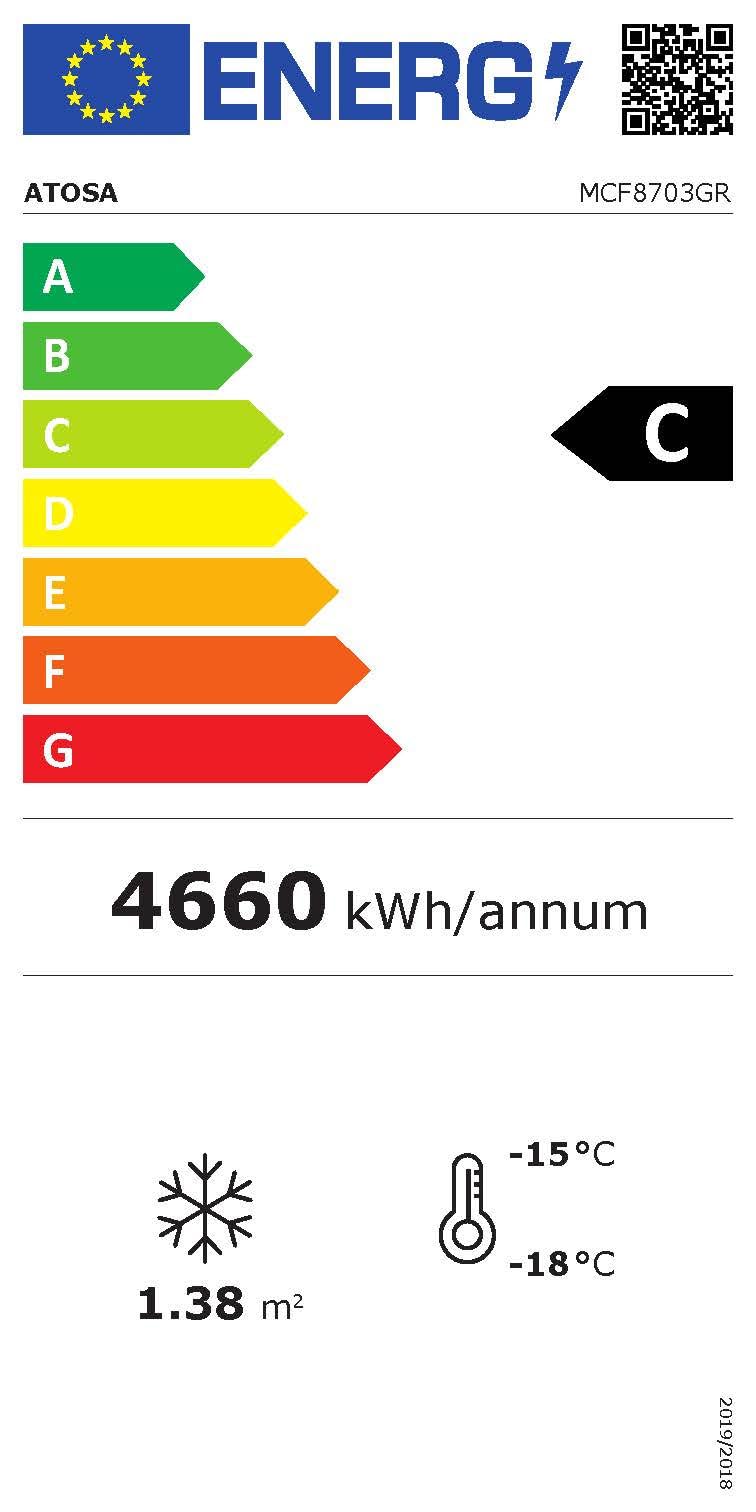 Atosa Armoire réfrigérée 1300 Litres - Négative vitrée