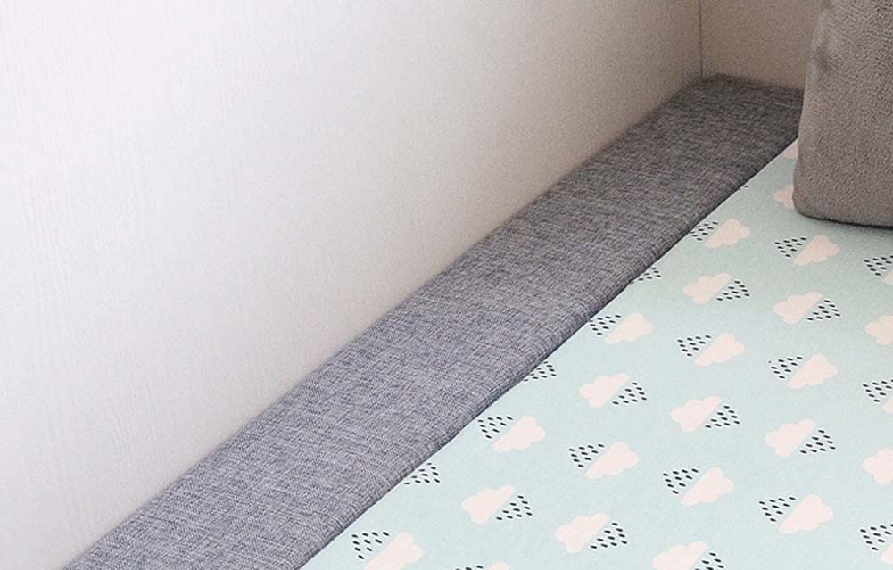 Soporte de espuma viscoelástica relleno de alta densidad para cama/sofá,Cojín de protección para mesilla de noche,Extensor de colchón suave Almohada desmontable para cabecero cerrar brecha