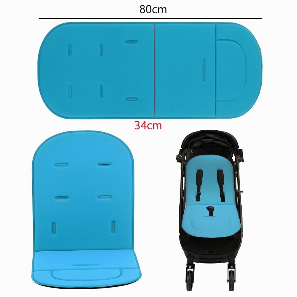 Materassino Passeggino, Cuscino Passeggino Universale, Cuscino Universale per Passeggino, Copriseduta Passeggino Universale, Materassino Passeggino Antisudore, Copri passeggino Imbottita, azzurro