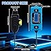 Automotive Circuit Fault Probe Tester, 20A 48V-High-Precision Car Fuse Tester Automotive Current Tester Car Circuit Fault Finder with LED Display Front Light, 2-in-1 Wire Tracer Short Finder