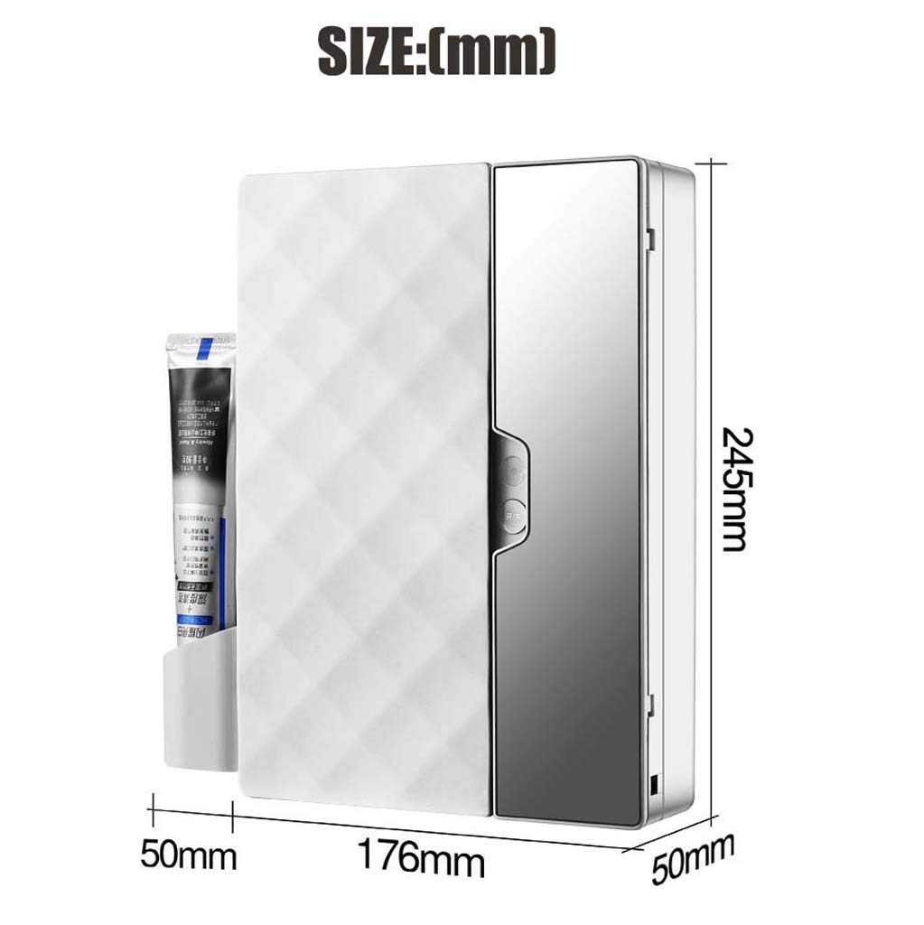 TJH Esterilizador de Cepillo de Dientes eléctrico Inteligente, Caja de Almacenamiento de Cepillo de Dientes de Secado por esterilización UV, Rack para Dispositivos de Pared para Herramientas dentales