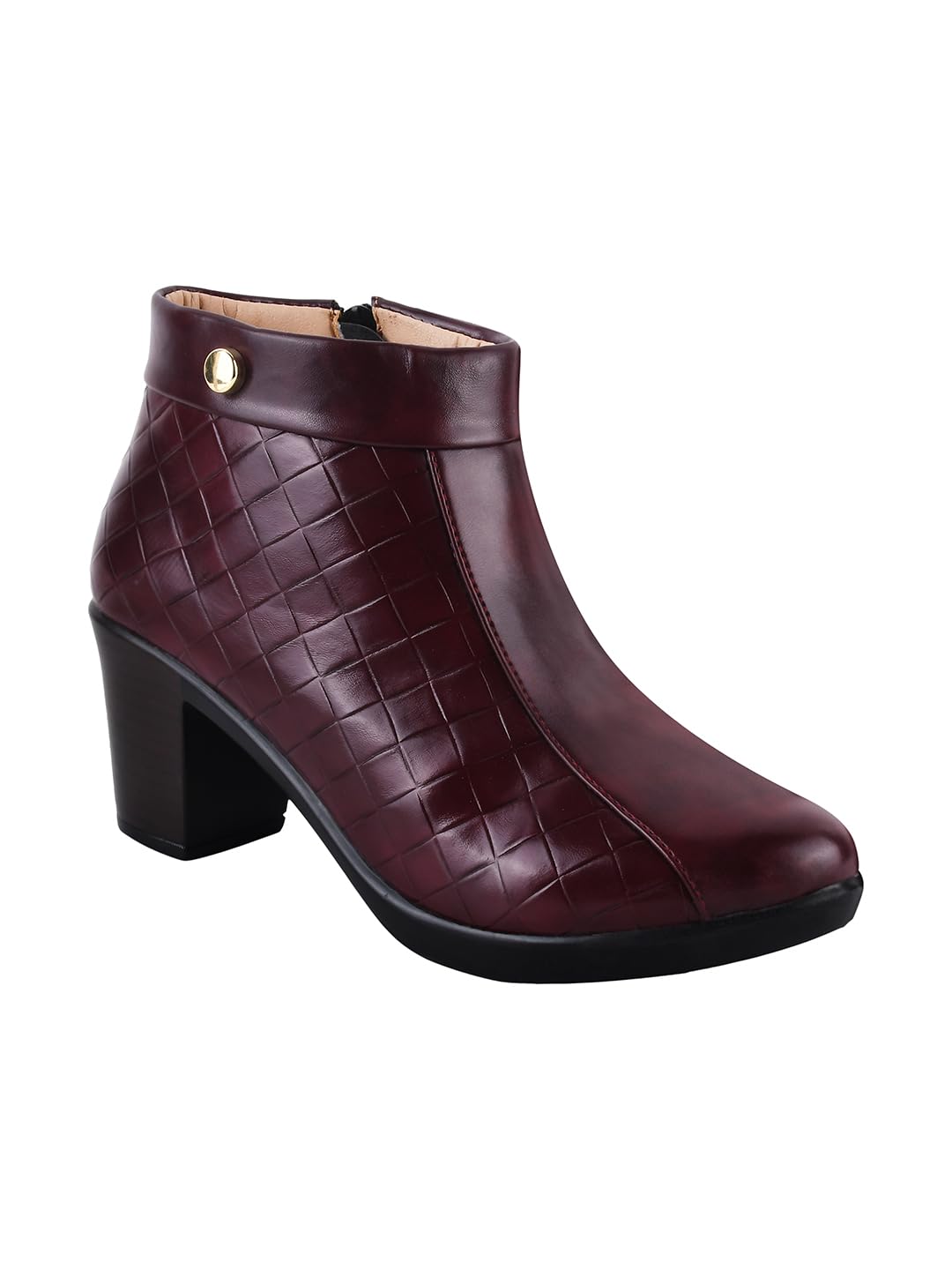 The White Pole Latest and Stylish Block Heel Trendy Casual Boot High Ankle Heel Boots with Zip Look for Womens and Girls Brown (B0CLJGWGHG) Amazon Price History, Amazon Price Tracker