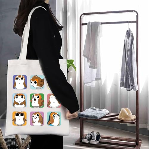54% Off Cute Porg Tote Bag - Reusable Shopping Bag