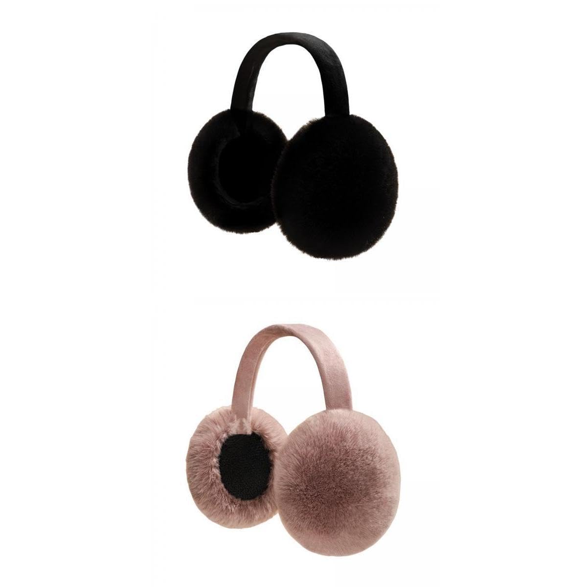 2Pcs Ear Muffs Earmuffs Headband Winter Ear Warmer Black Dark Pink|Clothing, Shoes & Accessories | Mens Accessories | Hats
