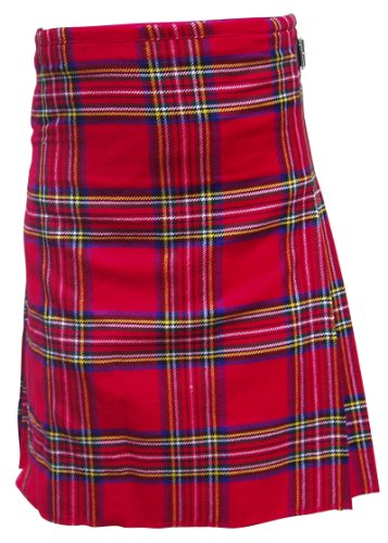 AAR Scottish Royal Stewart Traditional Kilt with Two KILT Buckles 36