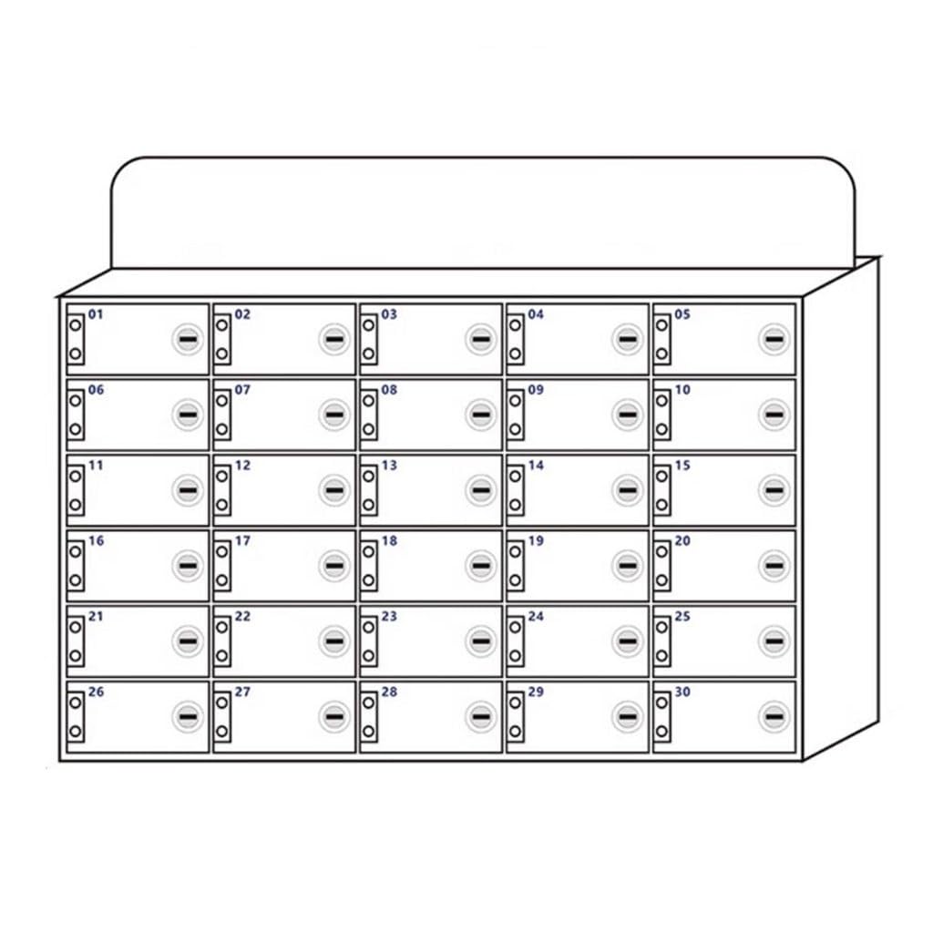 Armadietto Per Cellulari Armadietto Per Cellulari In Acrilico Da 4-80 Scomparti Sicurezza Per Cellulari Da Parete Con Maniglia Per Esami In Aula E In Ufficio(30)