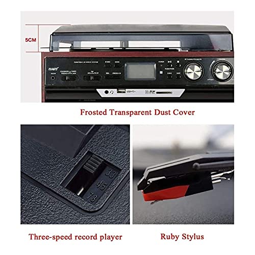 Tourne-Disque Bluetooth avec CD, Cassette, Radio et Lecteur de Musique Audio USB/Carte SD Amplificateur intégré pour Cadeau et café. - Les Beatles, Paul McCartney, John Lennon, RIngo Starr, George Harrison Tourne-Disque Bluetooth avec CD, Cassette, Radio et Lecteur de Musique Audio USB/Carte SD Amplificateur intégré pour Cadeau et café. – Image 6