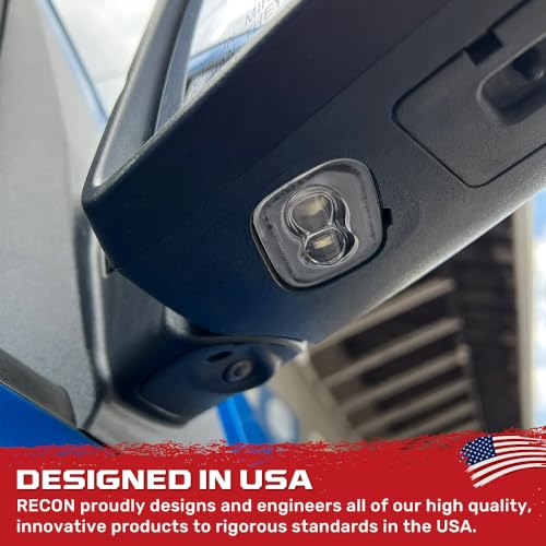 Luces LED para espejos laterales RECON rojas para Ford 2015-2024 miniatura 6