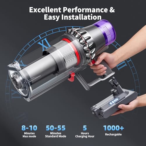 Image of Upgraded 8.0Ah for Dyson V10 Battery Replacement, 25.2V High-Power SV12 Battery Compatible with Dyson V10 Animal /Absolute /Fluffy /Allergy Series Cordless Vacuum Cleaners