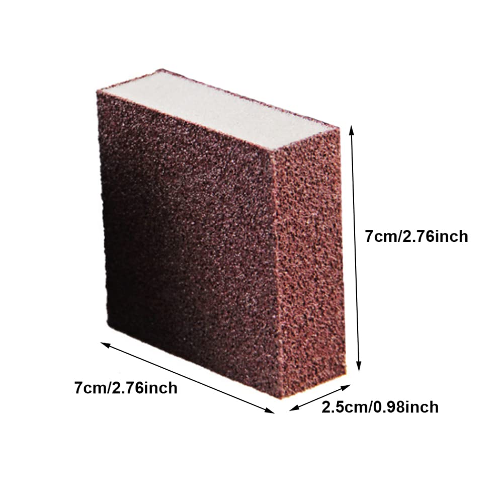 12 pezzi di spazzola in spugna al carborundum, spugne abrasive da cucina, spugne Caspian Stone Pot Clean Brush Rust Eraser Grit Scouring Sponge