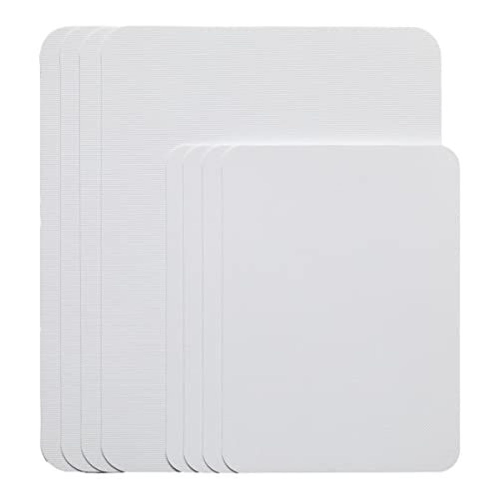 Simply Genius 8-Pack Large & Small Plastic Cutting Board Mats, 11.5x15" Large & 8x11" Small, Chopping Board Set - Durable & Non-Slip Cutting Board for Kitchen, for Cutting Meat & Vegetables, White