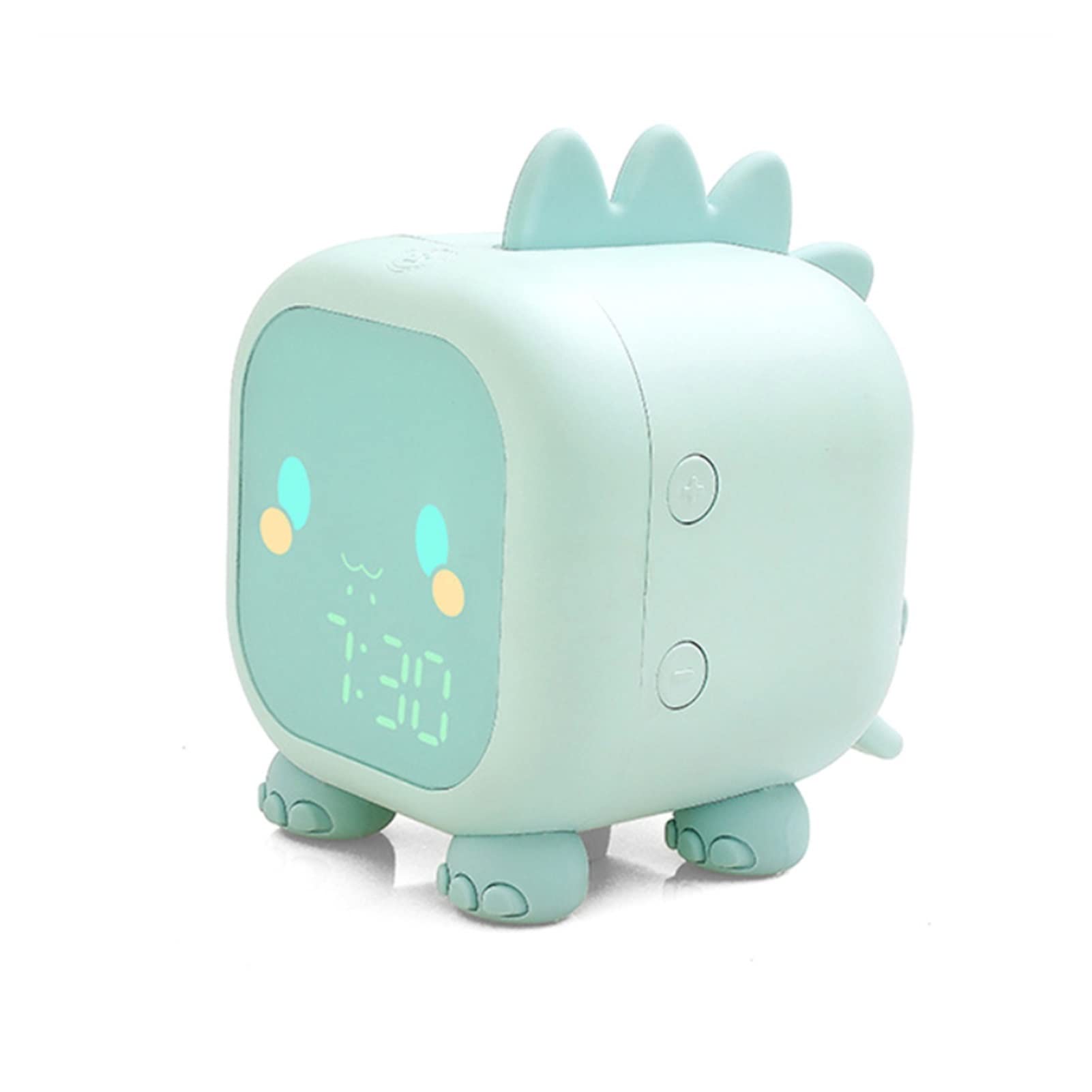 Budzik Budzik dla dzieci Cute Cyfrowy budzik dla dzieci nocne Zegar Dzieci Sleep Trainist Wake Up Night Light Clock do sypialni (Color : Green)