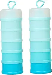 2 Recipientes para Proteínas, Práticos E Multifuncionais, 5 Dispensadores Empilháveis ​​para Academia, Escola Ou Atividades Físicas, Azul, Tamanho real