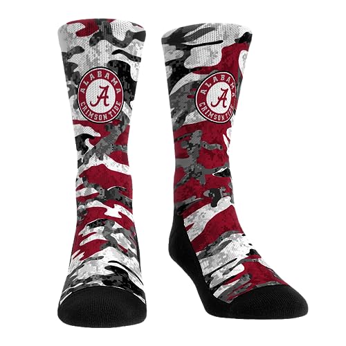 Rock 'Em NCAA Alabama Crimson Tide - What The Camo Socks (L-XL)