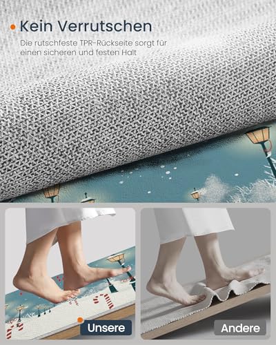 Noël tapis entree interieur bleu clair 60x90cm pour une decoration d hiver - 7