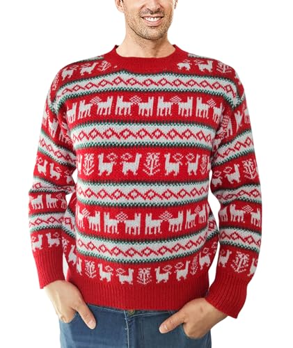 Fashionme Women/Men Ugly Christmas Sweater Pullover Holiday Soft Lightweight Warm Crewneck Chunky Sweaters