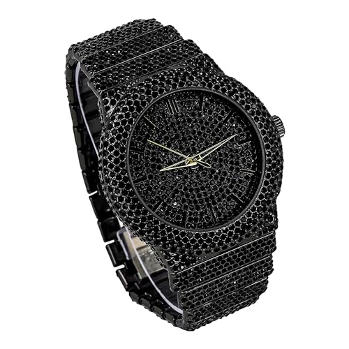 Image of ICE STAR Men's Fully Iced Diamond Watch, 46mm Case