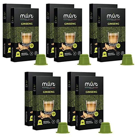 MUST 100 Ginseng Kaffeekapseln Selbstschutz 100% KOMPOSTIERBAR Ginseng Panarex-Mischpackung Cover